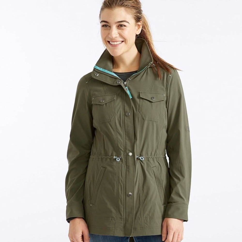 L.L. Bean Women's Softshell Khaki Green  Utility Jacket xs